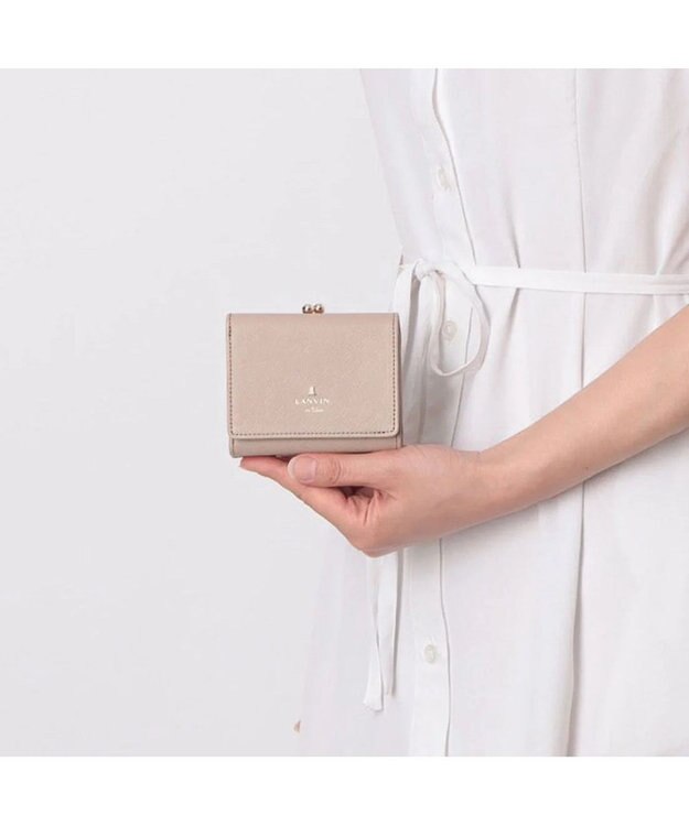 LANVIN en Bleu リュクサンブール 口金二つ折り財布 オールドローズ