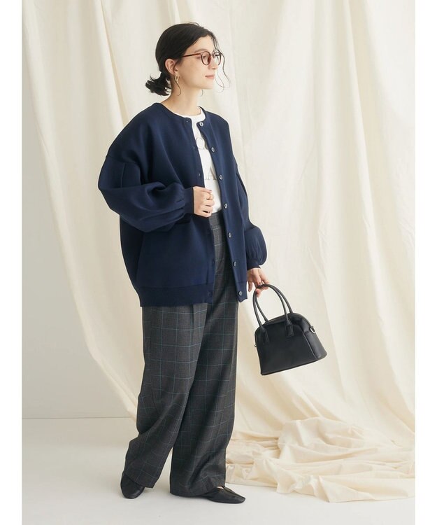 CRAFT STANDARD BOUTIQUE センタープレスチェックパンツ Check Black