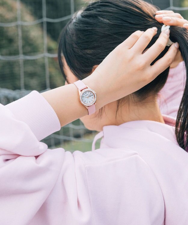CITIZEN 【電池交換不要 ソーラーテックウオッチ】wicca「ACTIVE LINE」KH3-762-10 ピンクゴールド ピンクベージュ ピンクゴールド