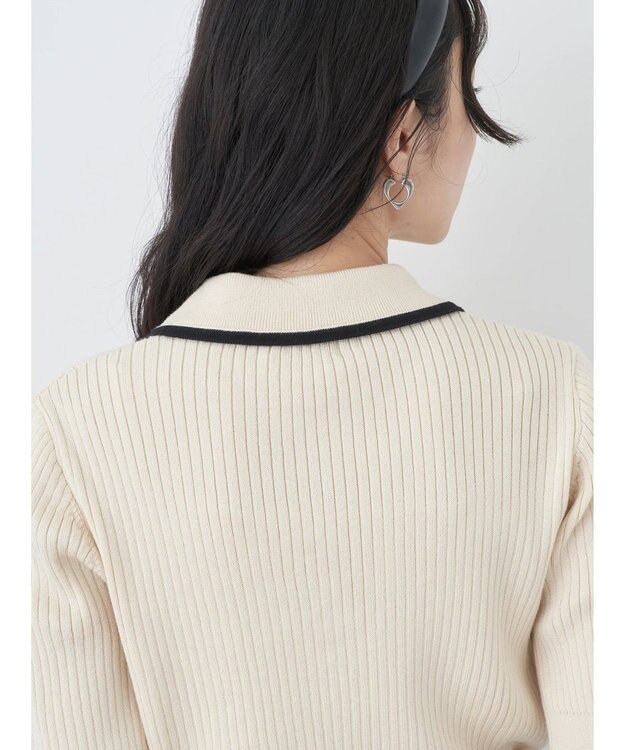 earth music&ecology ハイショクポロニット Ivory