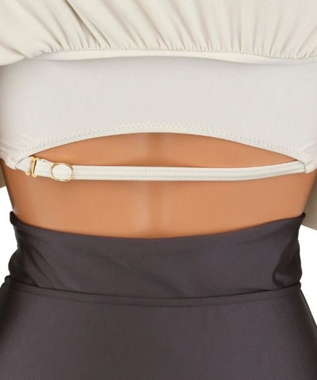 San-ai Resort（三愛水着楽園） 【SALE】ワコール定番商品カップ使用GHIカップの大きなお胸に対応【グラマラスフィット】ワイヤー水着　9D-M　【San-ai Resort（サンアイリゾート）】 ホワイト×ブラウン