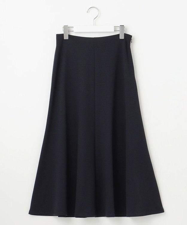 自由区 L 【セットアップ対応・洗える】ブークレダンボールフレア スカート ネイビー