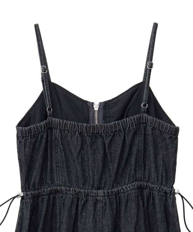 Green Parks ・ＳＵＧＡＲ　ＳＰＯＯＮ　デニムコルセットキャミワンピ Black