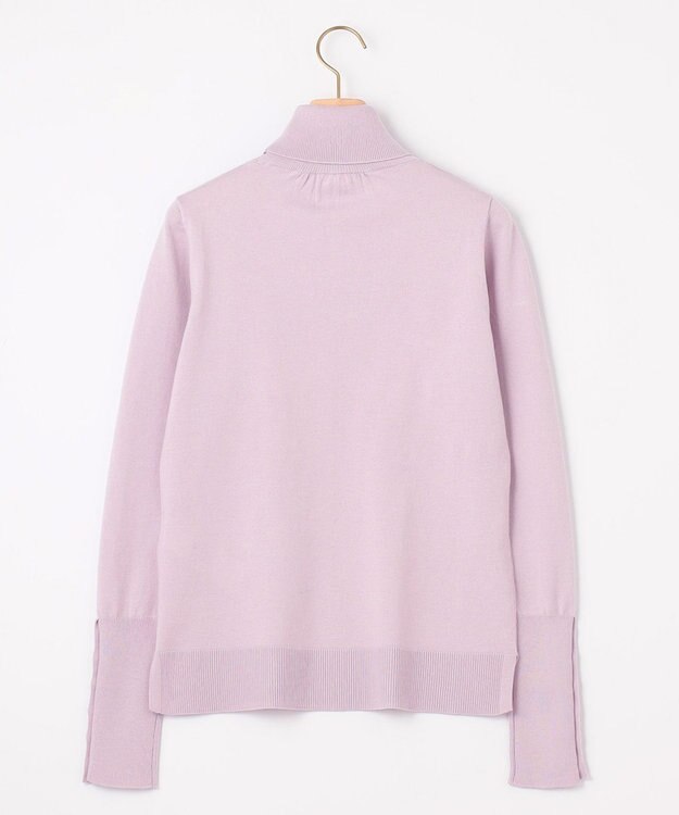 組曲 ルーズフィットタートル ニット ライラック系