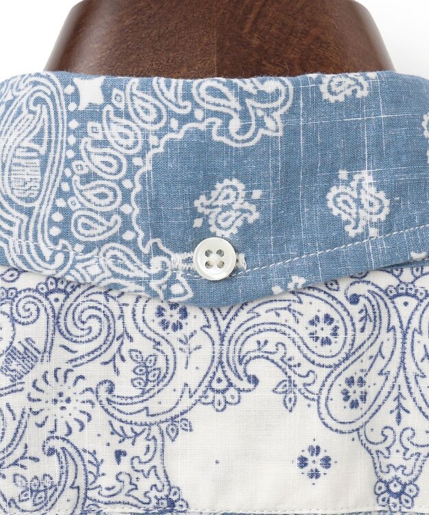 J.PRESS MEN ペイズリーバンダナプリント クレイジーパターンシャツ ダルブルー系9