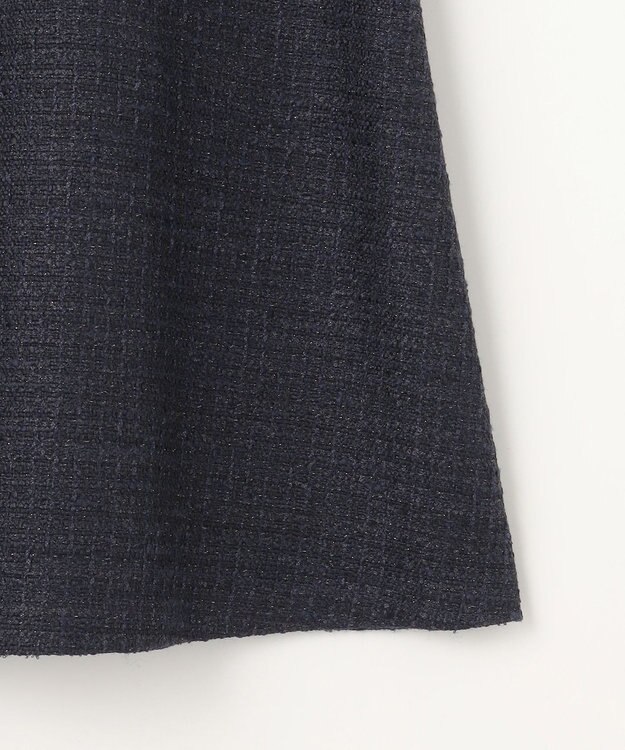 組曲 【KUMIKYOKU NAVY】ラメループモールツイード フレアスカート ネイビー系