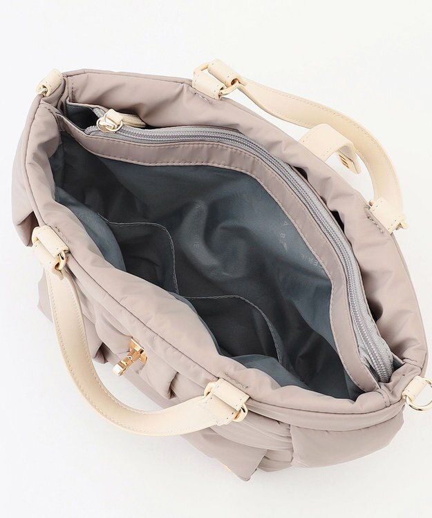 LA BAGAGERIE パデットブロック2WAYミニトート グレージュ