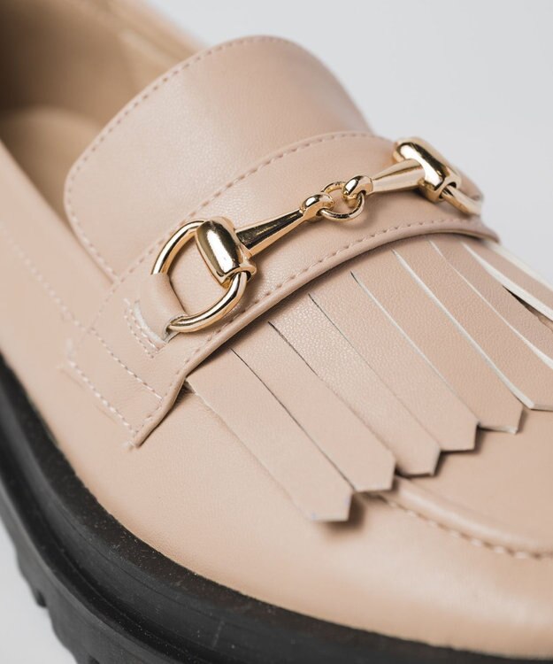 BONTRE 【PRECIEUX JOUET/プレシュウジュエ】トラックソールキルトビットローファー ベージュ