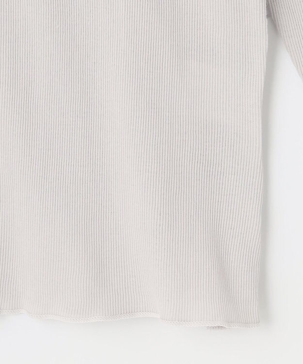 UNFILO 【洗える】シアーリブタートル ライトグレー