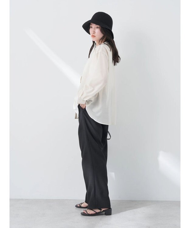 earth music&ecology ギャザーパンツ Black