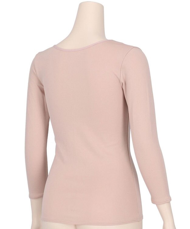 Wing あったかインナー 綿100％(肌側) やさしい肌ざわり 軽い 8分袖 長袖 秋 冬 EL2851 ウイング／ワコール ピーチ