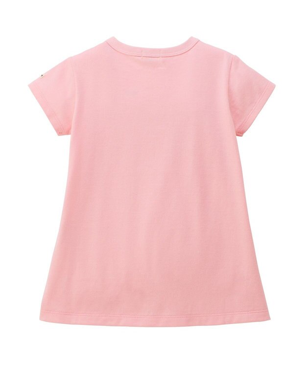 MIKI HOUSE HOT BISCUITS 【80-120cm】カラフルビーンズ フェイスプリント 半袖ワンピース ピンク