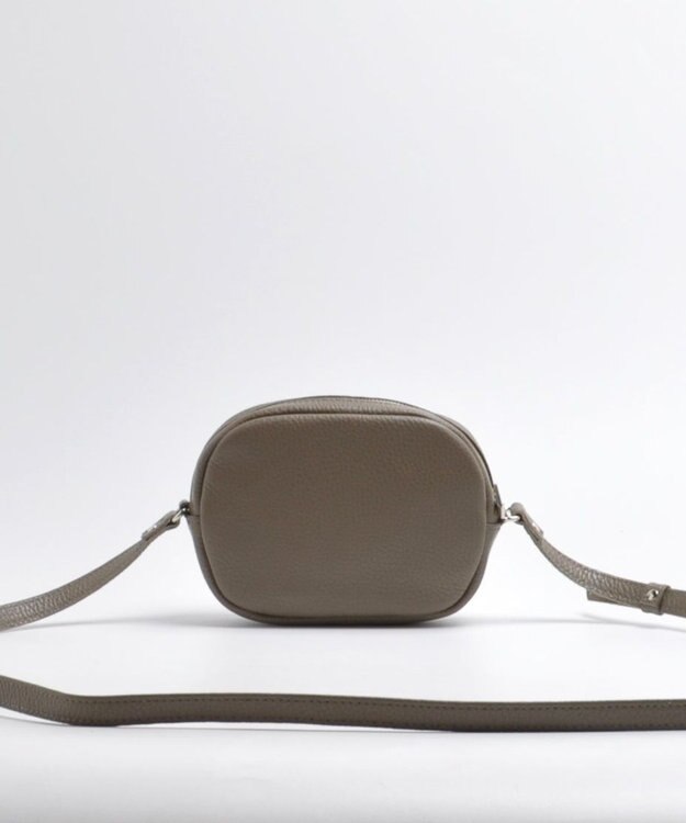 blancle シュリンクレザー ラウンドショルダーバッグ TAUPE