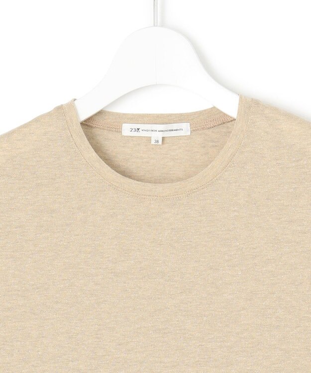 23区 【洗える】ラメジャージ TEE ゴールド系