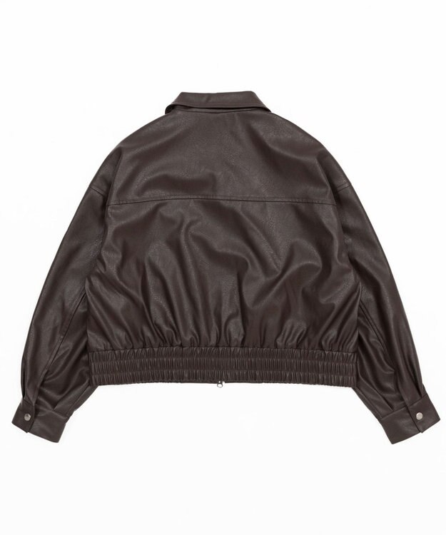 WEGO PUショートジャケット ブラウン