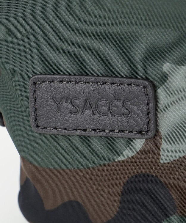 Y'SACCS ナイロン牛革リュック カーキ