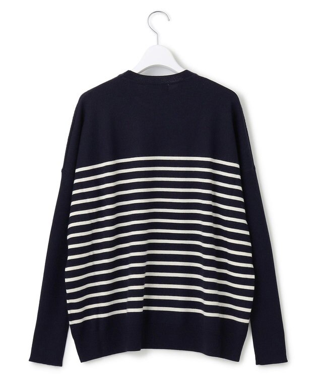 23区 【SACRA】エクストラファインメリノ ボーダーニット [23区別注]ネイビー系