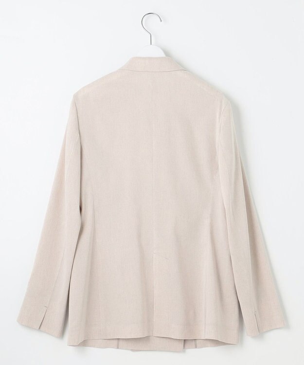 23区 L 【セットアップ対応/洗える】リネンレーヨンストレッチ ダブル ジャケット ベージュ系