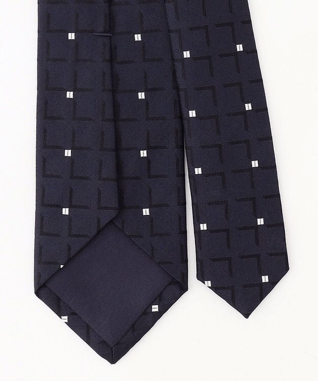 JOSEPH HOMME スクウェアドッツ　ネクタイ ネイビー系3