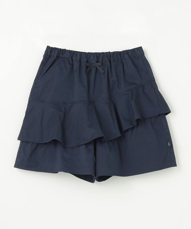 組曲 KIDS 【150-160㎝】アシンメトリーフリル キュロット ネイビー系