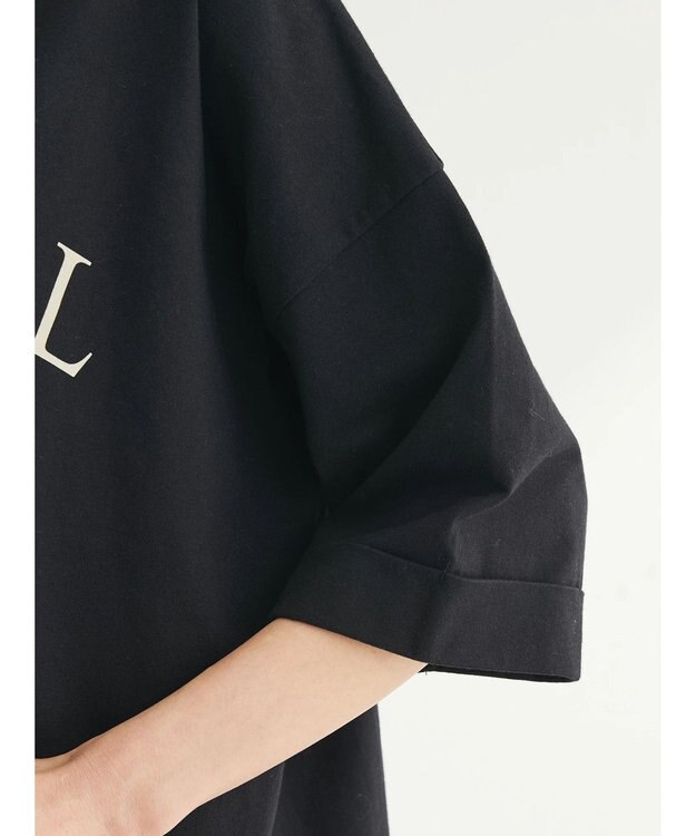 Green Parks インド綿 ＢＩＧサイズアーチロゴ半袖プルオーバー Black