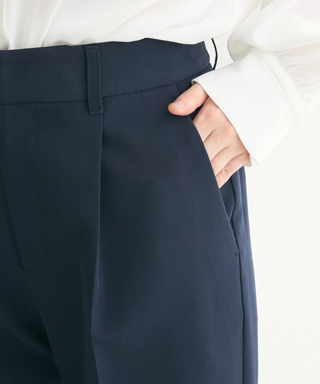 Green Parks ef-de タックテーパードパンツ Dark Navy