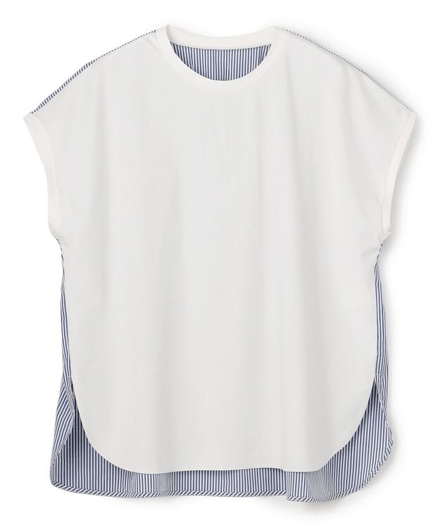 UNFILO BEAUTY FORM-T バックシャーリング Tシャツ オフ×ストライプ