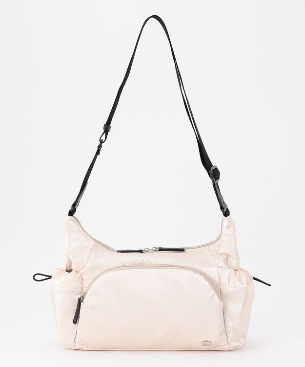 LA BAGAGERIE メタリックドロストポケット　ショルダーバッグ アイボリー