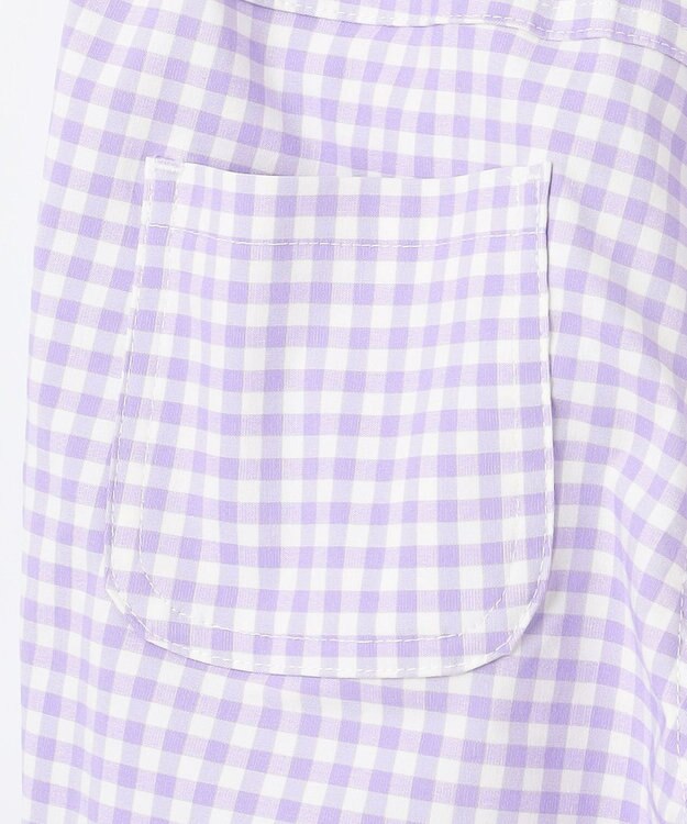 ANY KIDS ひんやりクール ギンガムパンツ ラベンダー×ギンガム