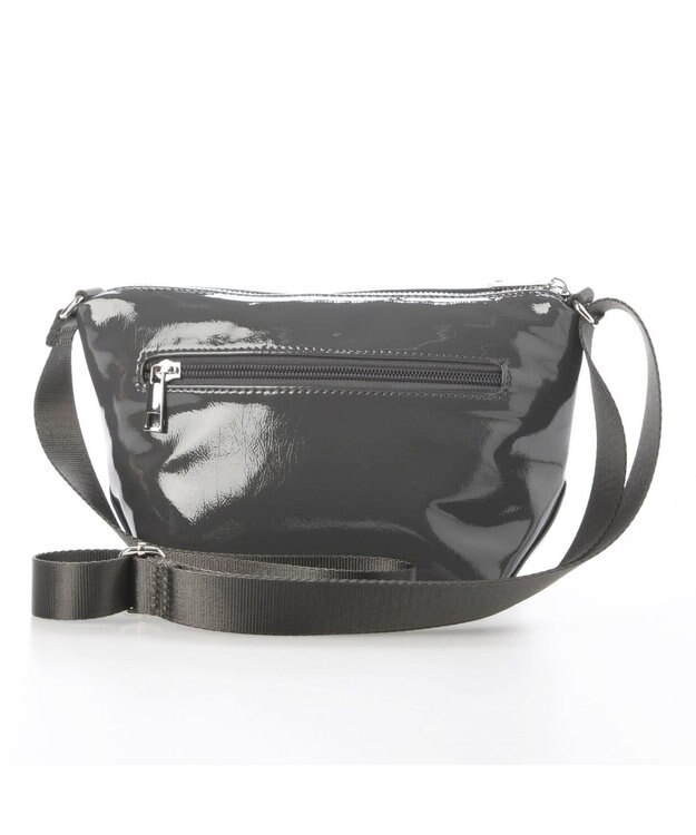 UNBILLION カシュカシュ cachecache / ソフトエナメル舟型ショルダー ダークグレー