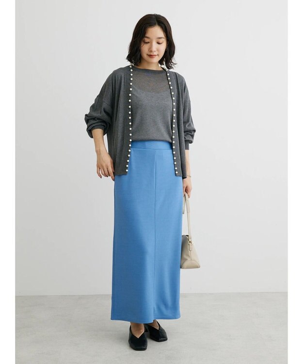 Green Parks ・ＥＬＥＮＣＡＲＥ　ＤＵＥパールツキシアーカーディガン Gray