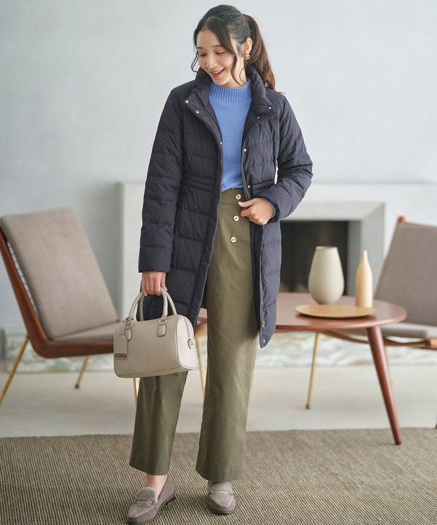 ANY SIS 【洗える】マリンディテール ワイドパンツ カーキ