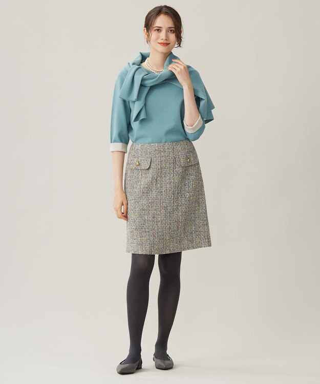 ラメノットファンシーツイード スカート / 自由区 S | ファッション