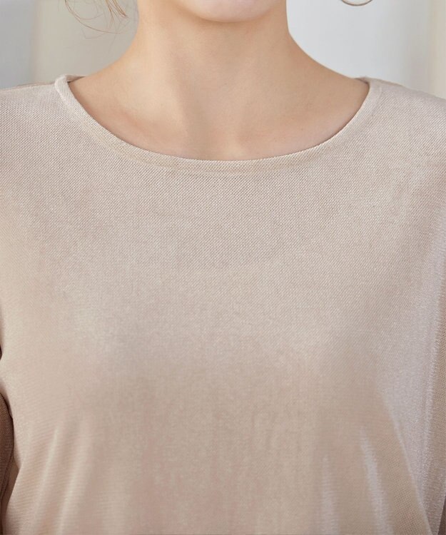 Tiaclasse 【洗える】ベロアチュールカットソートップス エクリュ