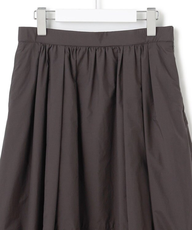 23区 S 【洗える】ナイロンコットンポプリン スカート ダークブラウン系