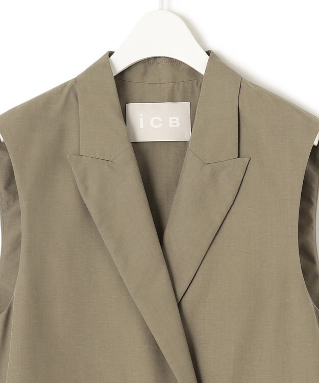 ICB 【洗える】 UnleashLite ジレ オリーブ系