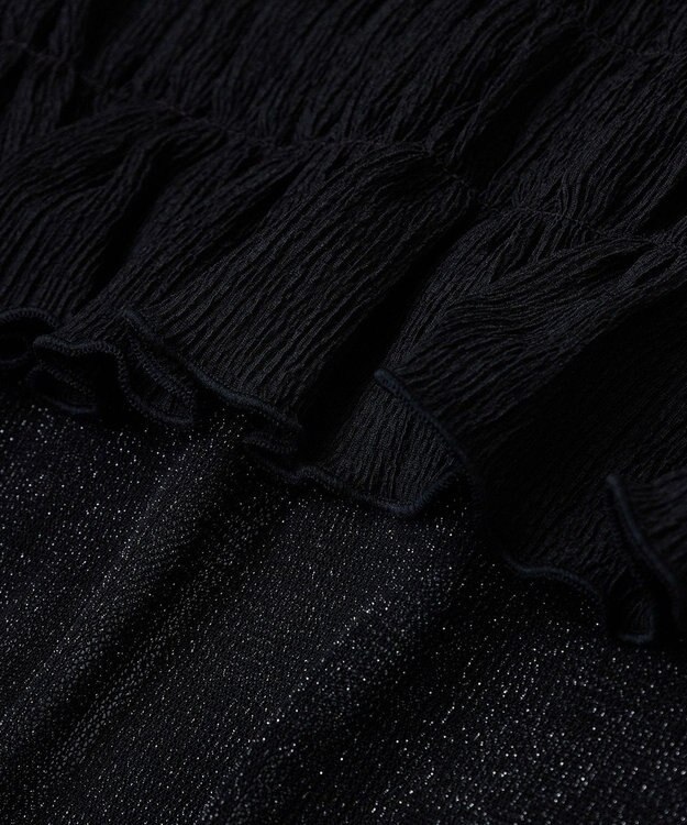 Green Parks ＳＥＴ２点　シャーリングビスチェ＋メッシュインナー Black