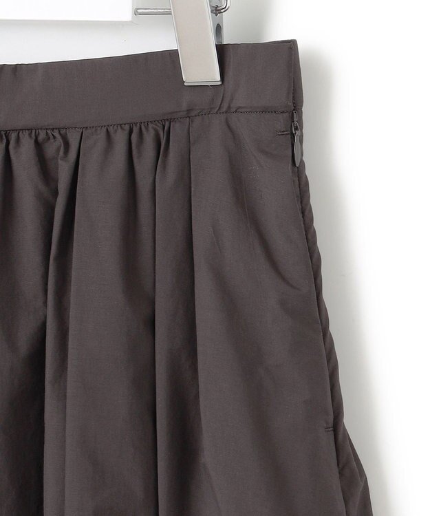 23区 S 【洗える】ナイロンコットンポプリン スカート ダークブラウン系