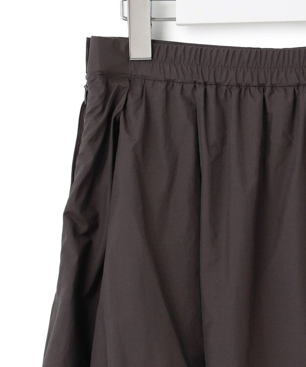 23区 S 【洗える】ナイロンコットンポプリン スカート ダークブラウン系