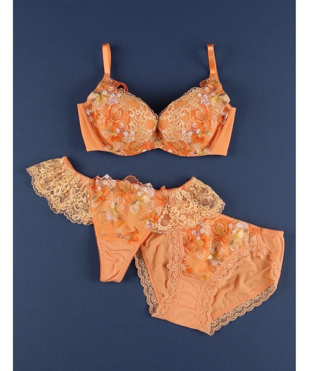 WACOAL 【ハグするブラ】 ブラジャー 体温を感知してカラダになじむ 谷間メイク 脇・背中すっきり レディース BRB498 /ワコール オレンジ