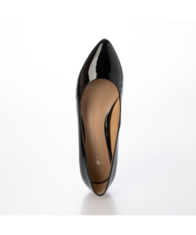 MODE ET JACOMO <carino>【レイン対応】エナメルプレーンパンプス ブラックエナメル