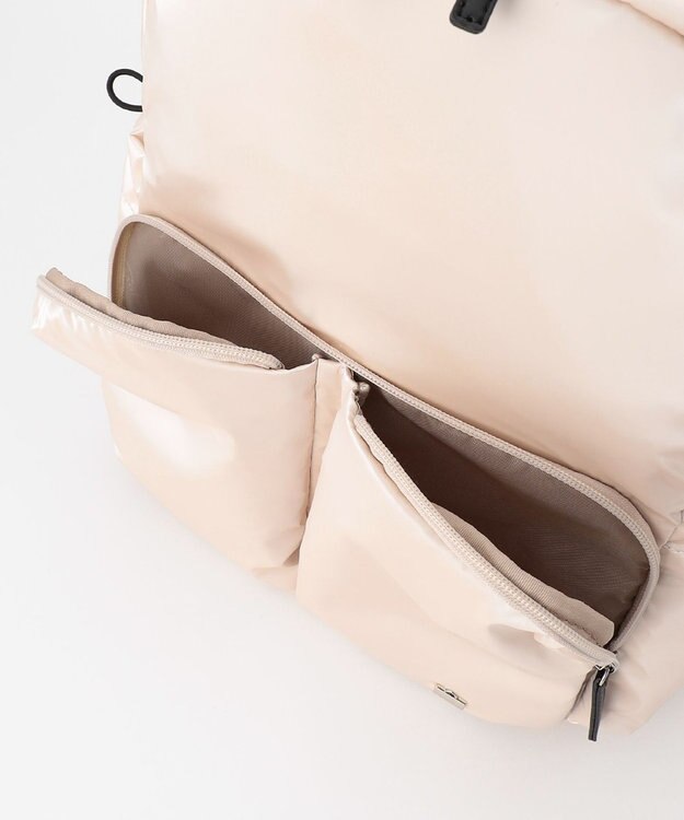 LA BAGAGERIE メタリックドロストポケット　リュックサック アイボリー