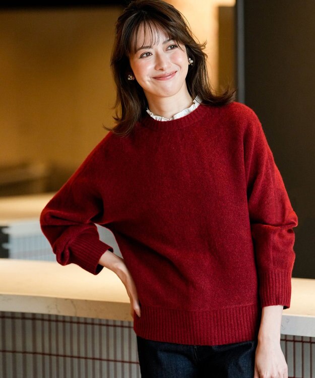 ANY SIS フリルネックスタンド ブラウス オフ