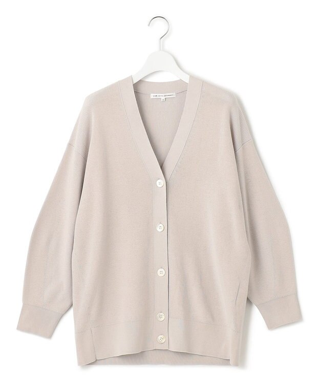23区 【洗える】コットンアセテート カーディガン ベージュ系