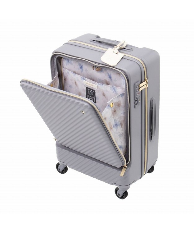 ACE BAGS & LUGGAGE Jewelna Rose HaNT ×Jewelna Rose コラボ スーツケース 機内持ち込み フロントオープン 34L 06820 ジュエルナローズ ラベンダーグレー