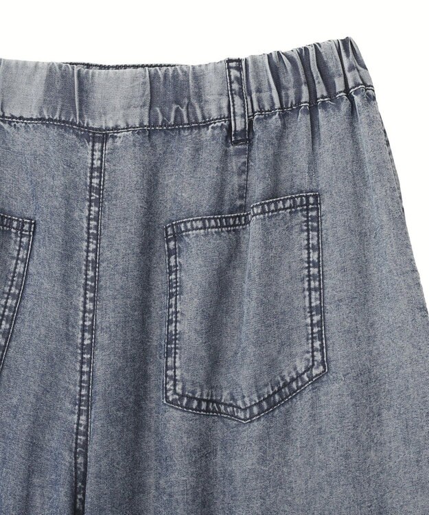 YECCA VECCA バイオ加工ヴィンテージデニムワイドパンツ Indigo