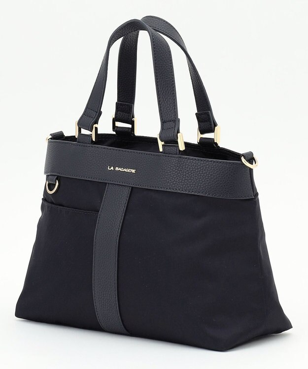 LA BAGAGERIE コンビ2WAYトートバッグ Sサイズ ネイビー