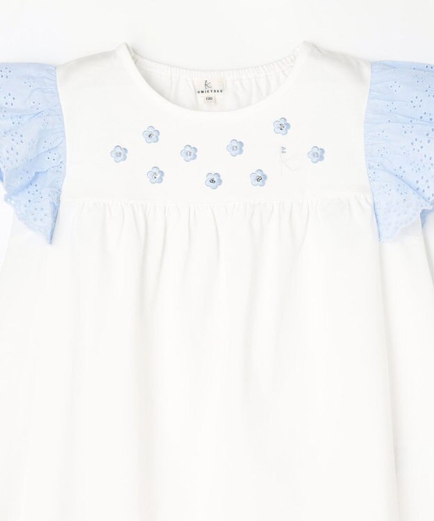 組曲 KIDS 【80-100㎝】 petit fleur エンブロイダリーチュニック オフホワイト