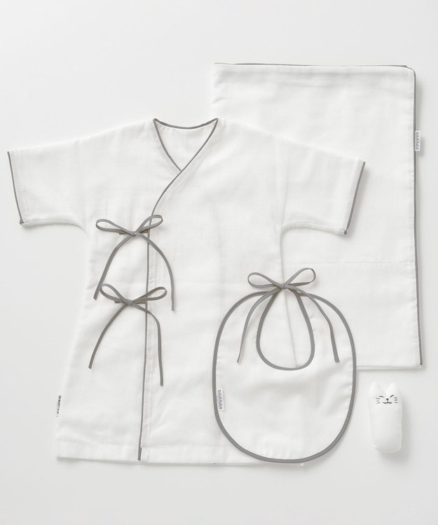 京和晒綿紗 【BABY】新生児ギフトセット グレーバイアス