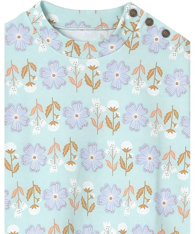 Wing パジャマ 長袖 長ズボン 綿混(本体) あったか レディース EP6014 ウイング／ワコール サックス